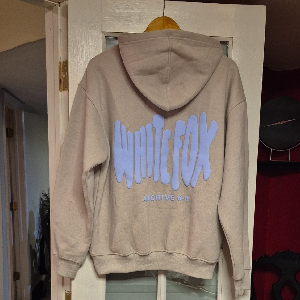 White Fox Beige Hoodie